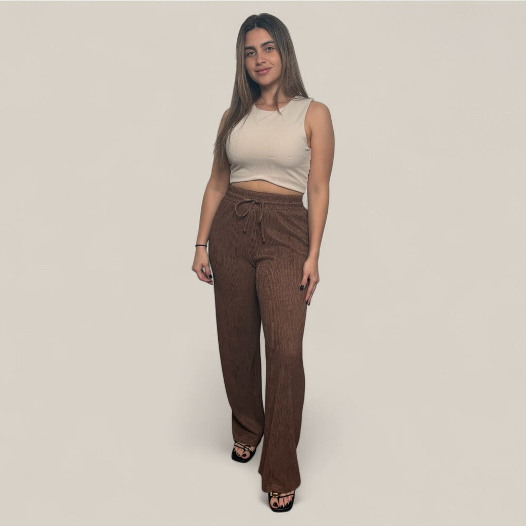 Crinkled Drawstring Pants