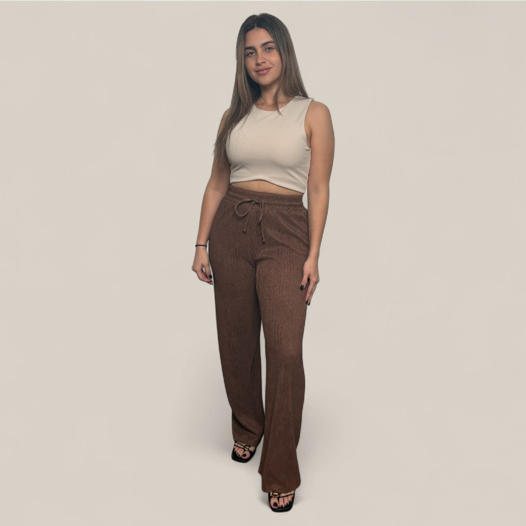 Crinkled Drawstring Pants