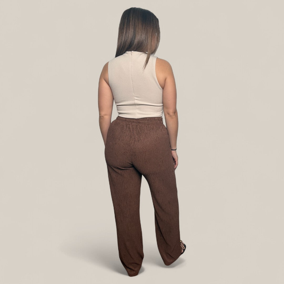 Crinkled Drawstring Pants