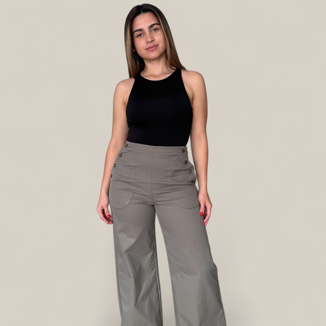 Side Button Pants