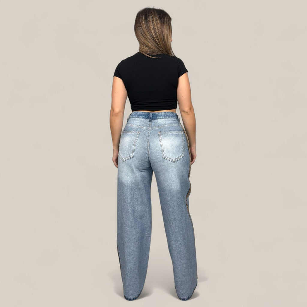 Inside Out Wide Leg Jeans