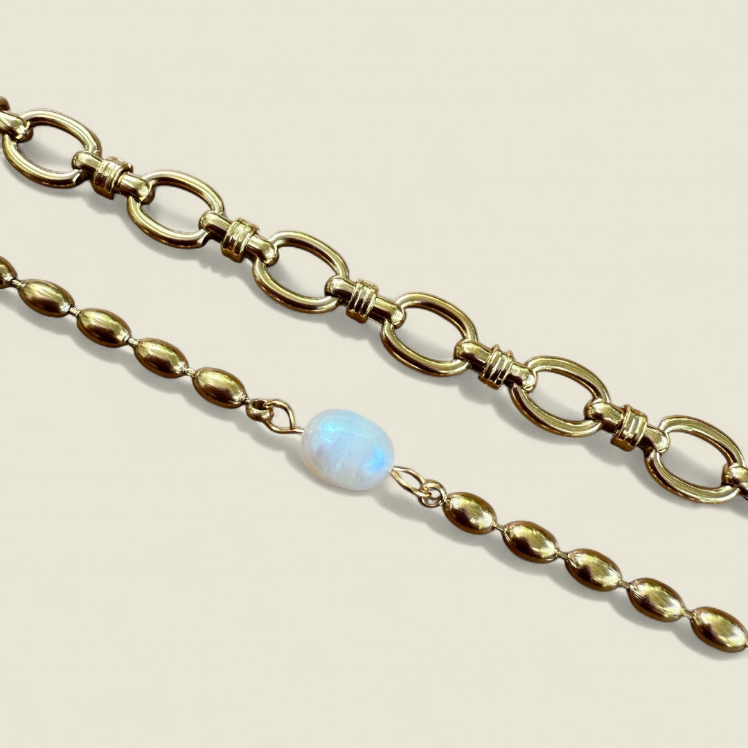 Pearl Bracelet - Stainless Steel Gold-Plated