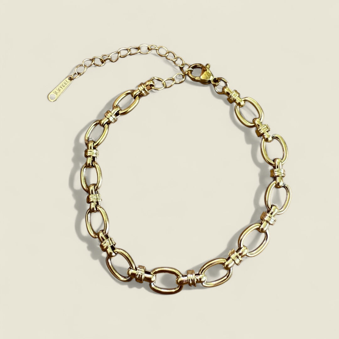 Chain Bracelet - Stainless Steel Gold-Plated