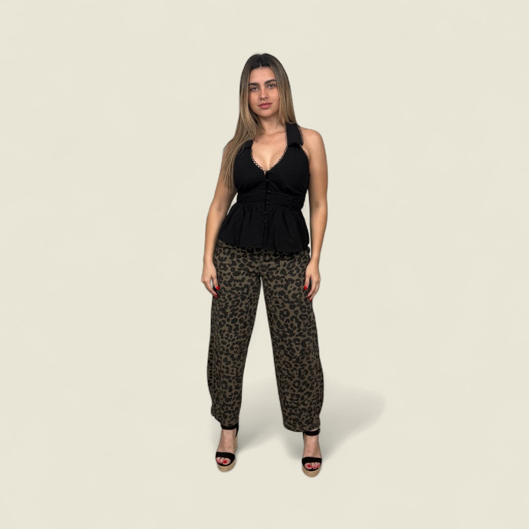 Scalloped Edge Halter Top