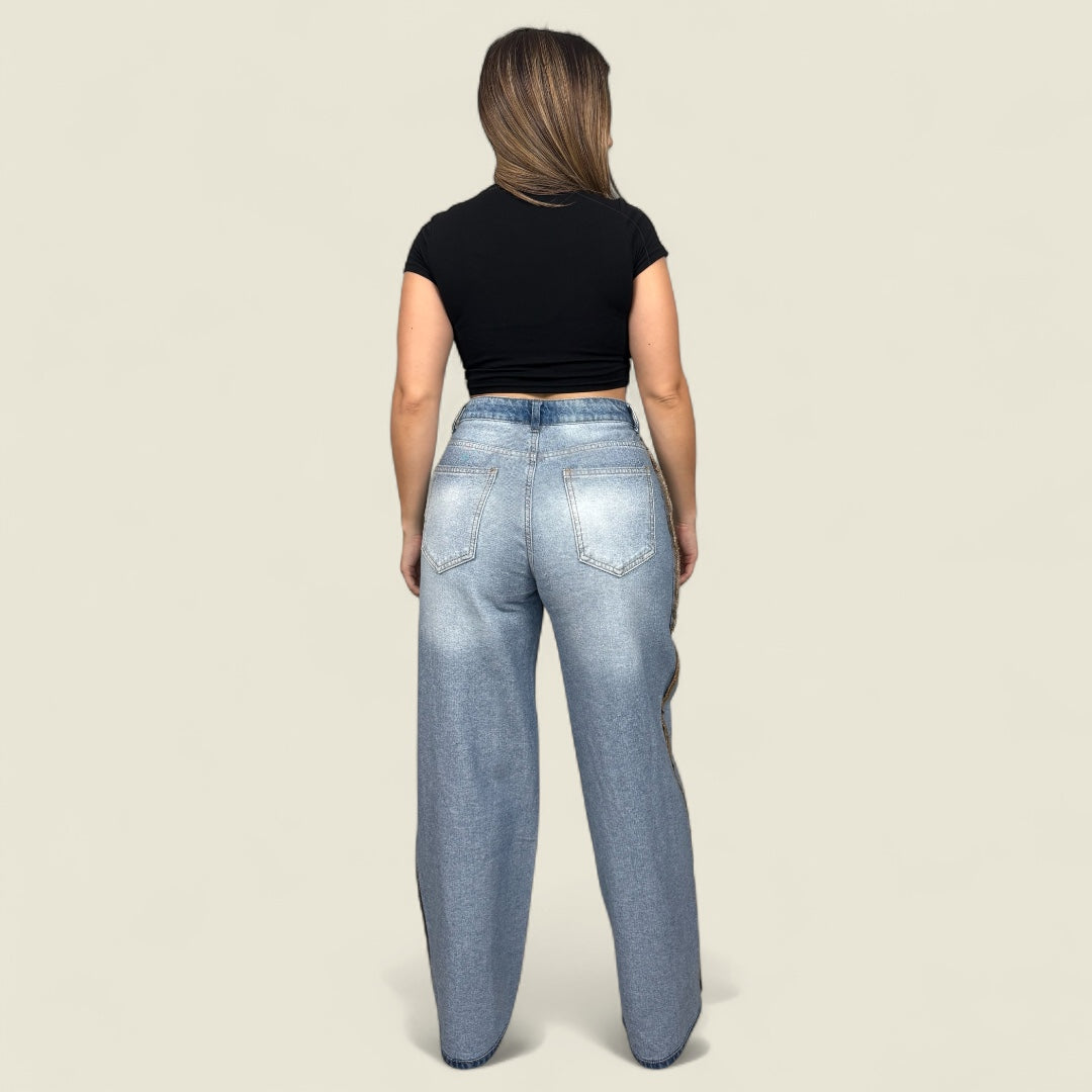 Inside Out Wide Leg Jeans