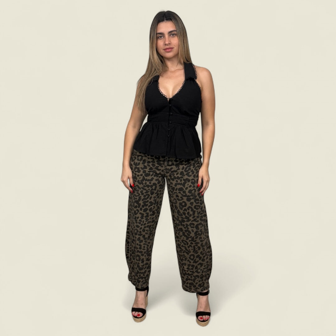 Scalloped Edge Halter Top