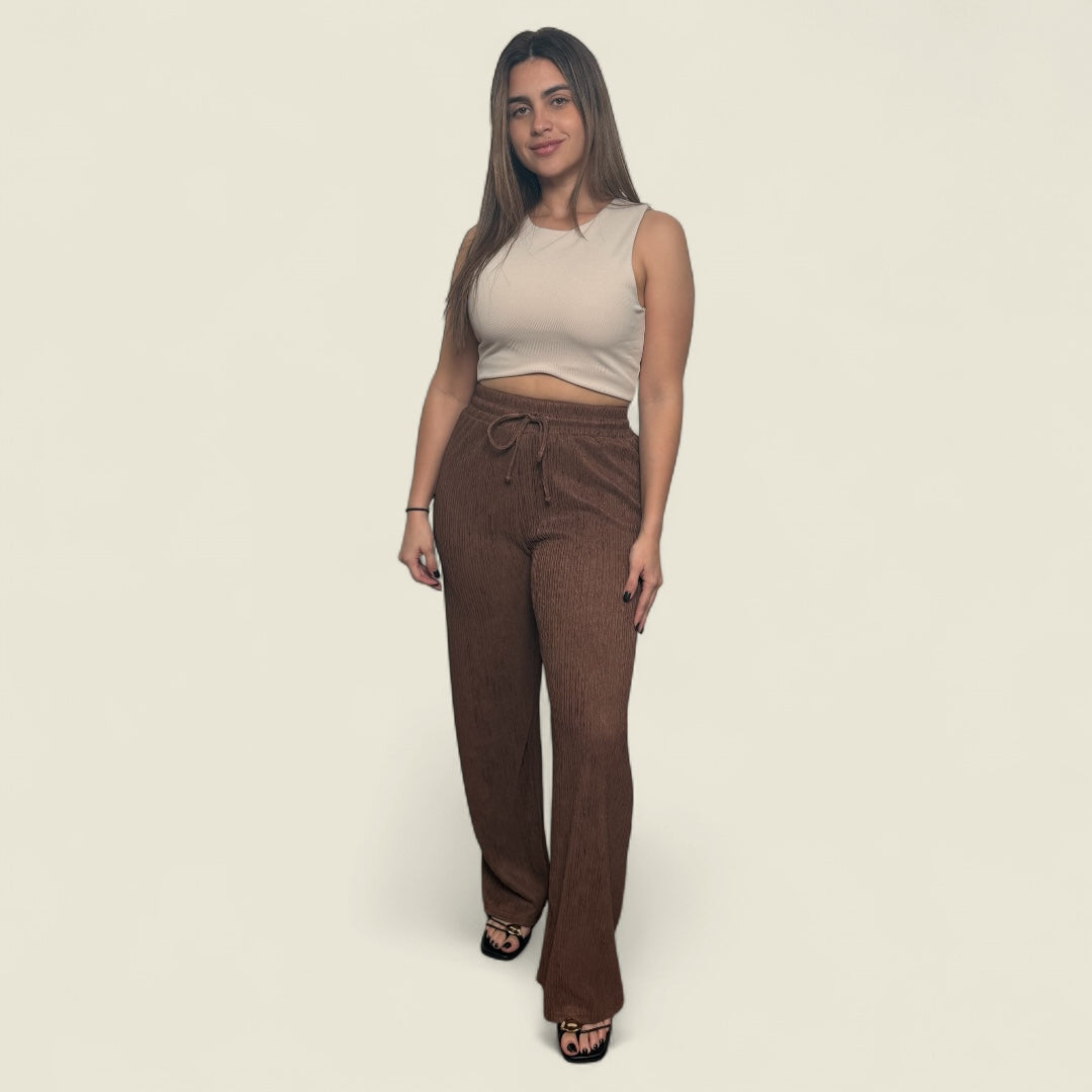 Crinkled Drawstring Pants