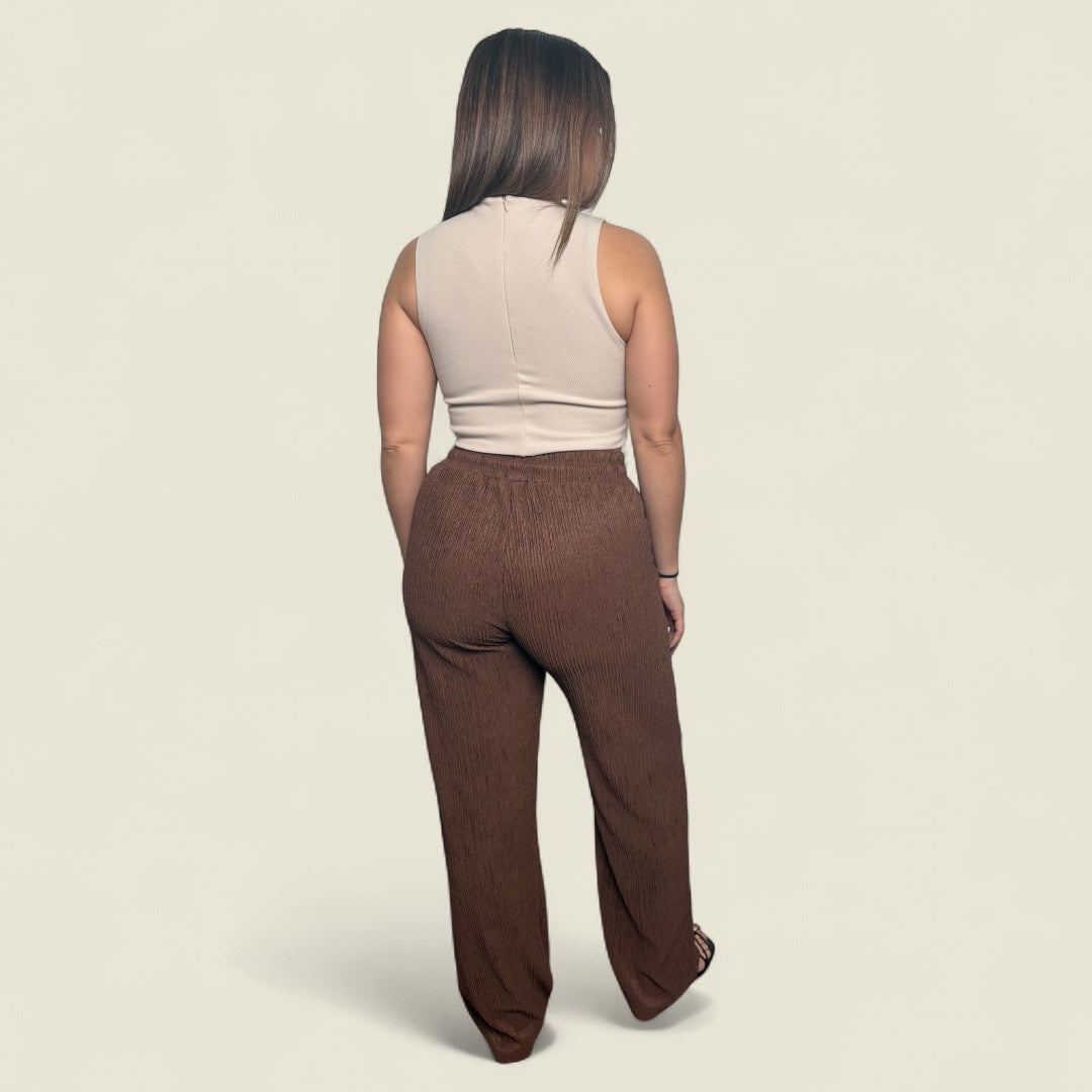 Crinkled Drawstring Pants