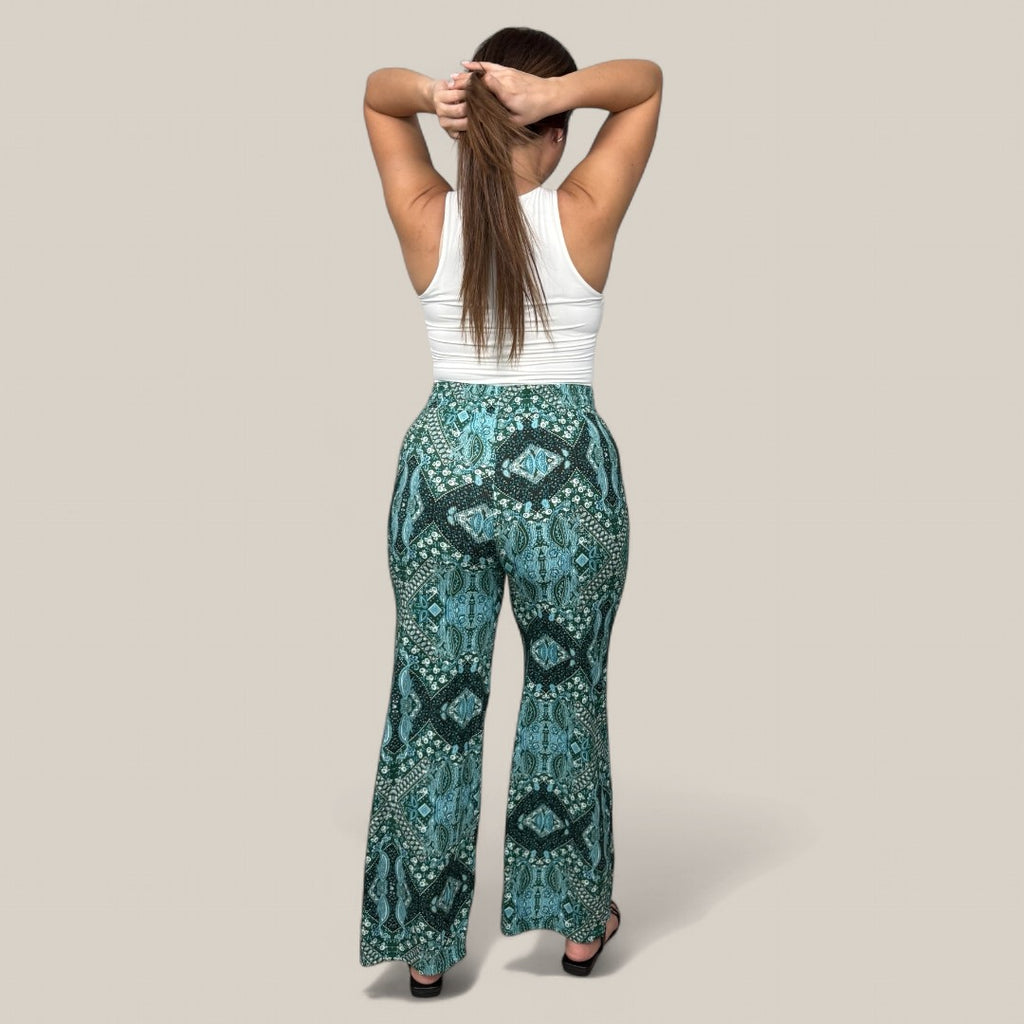 Boho Print Wide Leg Pants